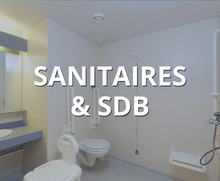 Sanitaires et douche d'une chambre d'hopital